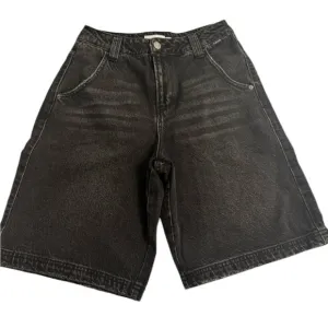 Cello black denim Bermuda shorts