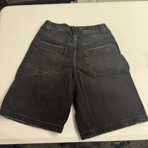 Cello black denim Bermuda shorts