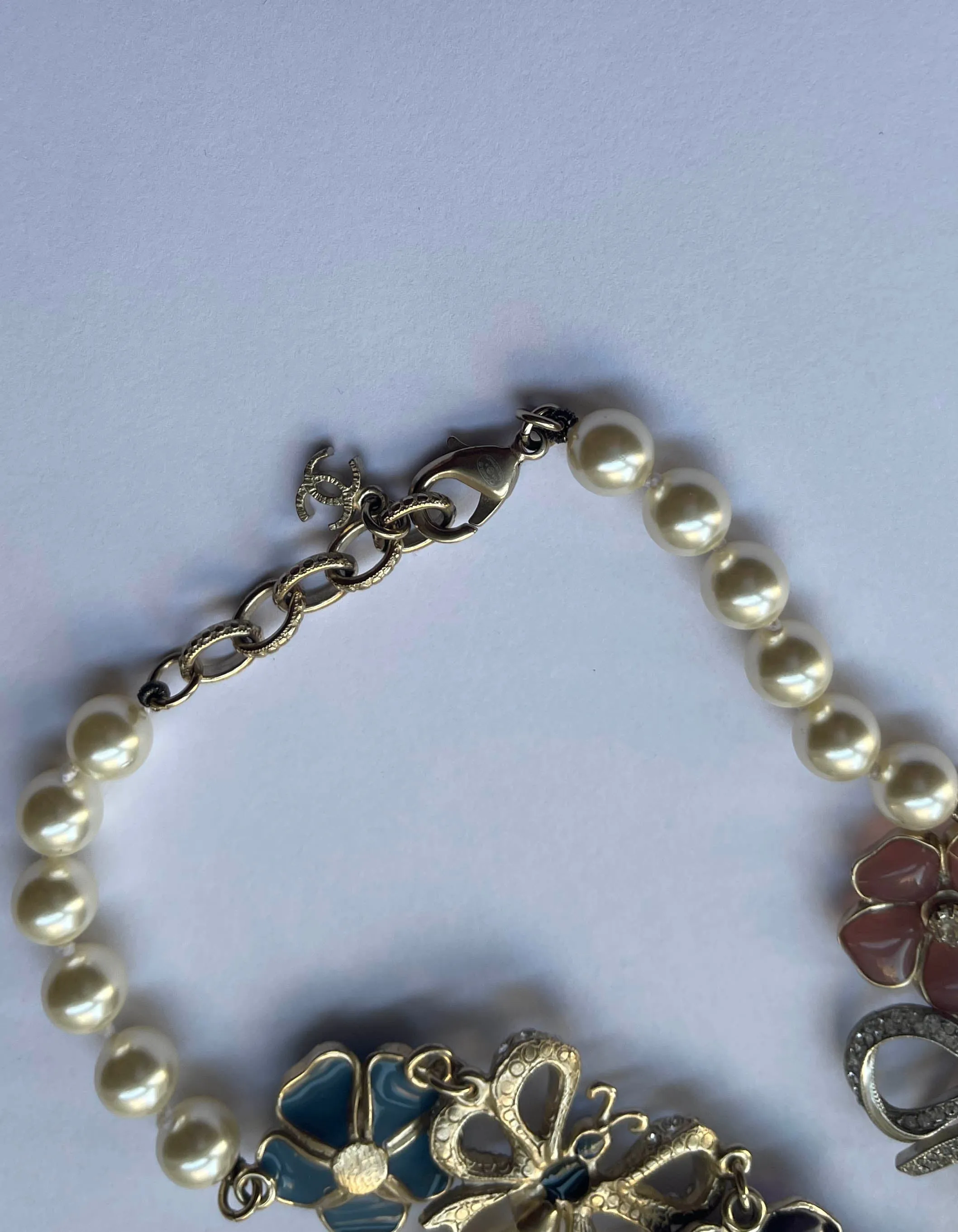 Chanel Bee, Bow & Flower Enamel & Crystal Choker Necklace