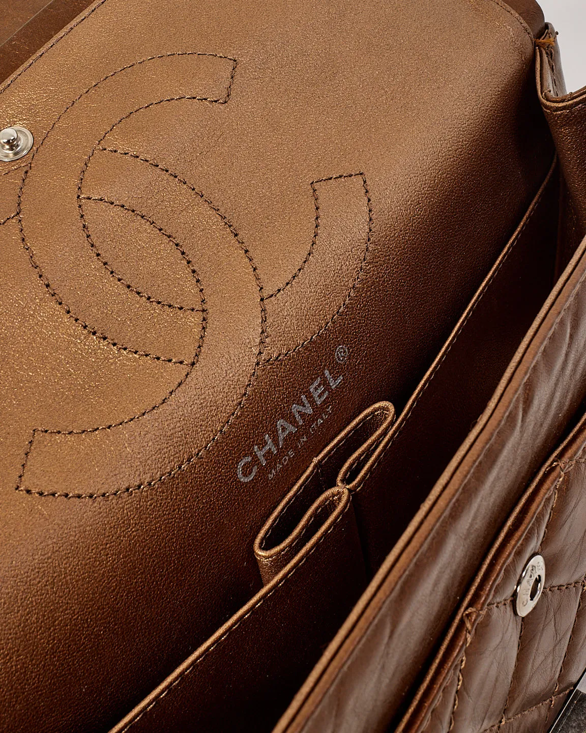 Chanel Bronze Aged Leather 226 Reissue Double Flap Bag