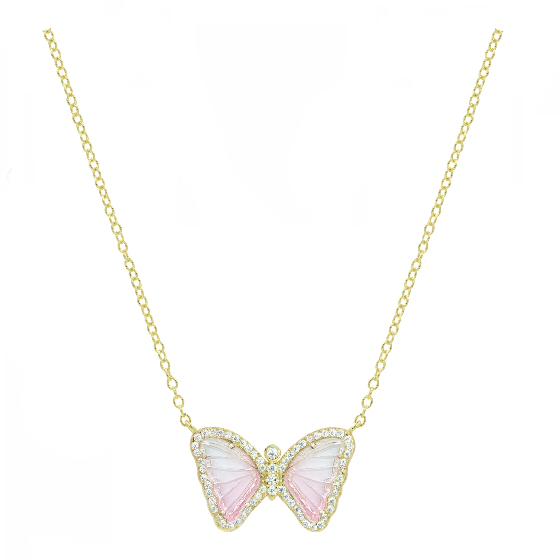 Cherry Blossom Butterfly Necklace