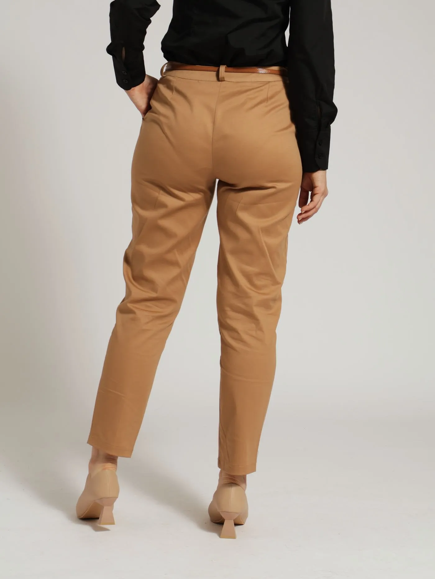 Chino Belted Pants - Tan