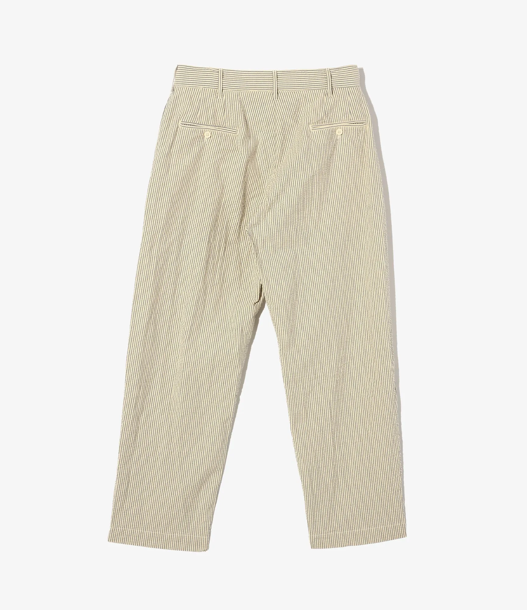Chino Pant – Navy/Natural Cotton Seersucker