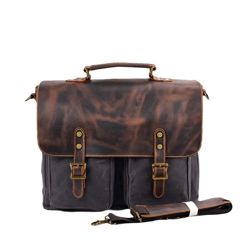 Classic Canvas Messenger Bag Vintage Minimalist Shoulder Bag for All-Purpose Use Unisex Satchel Bag