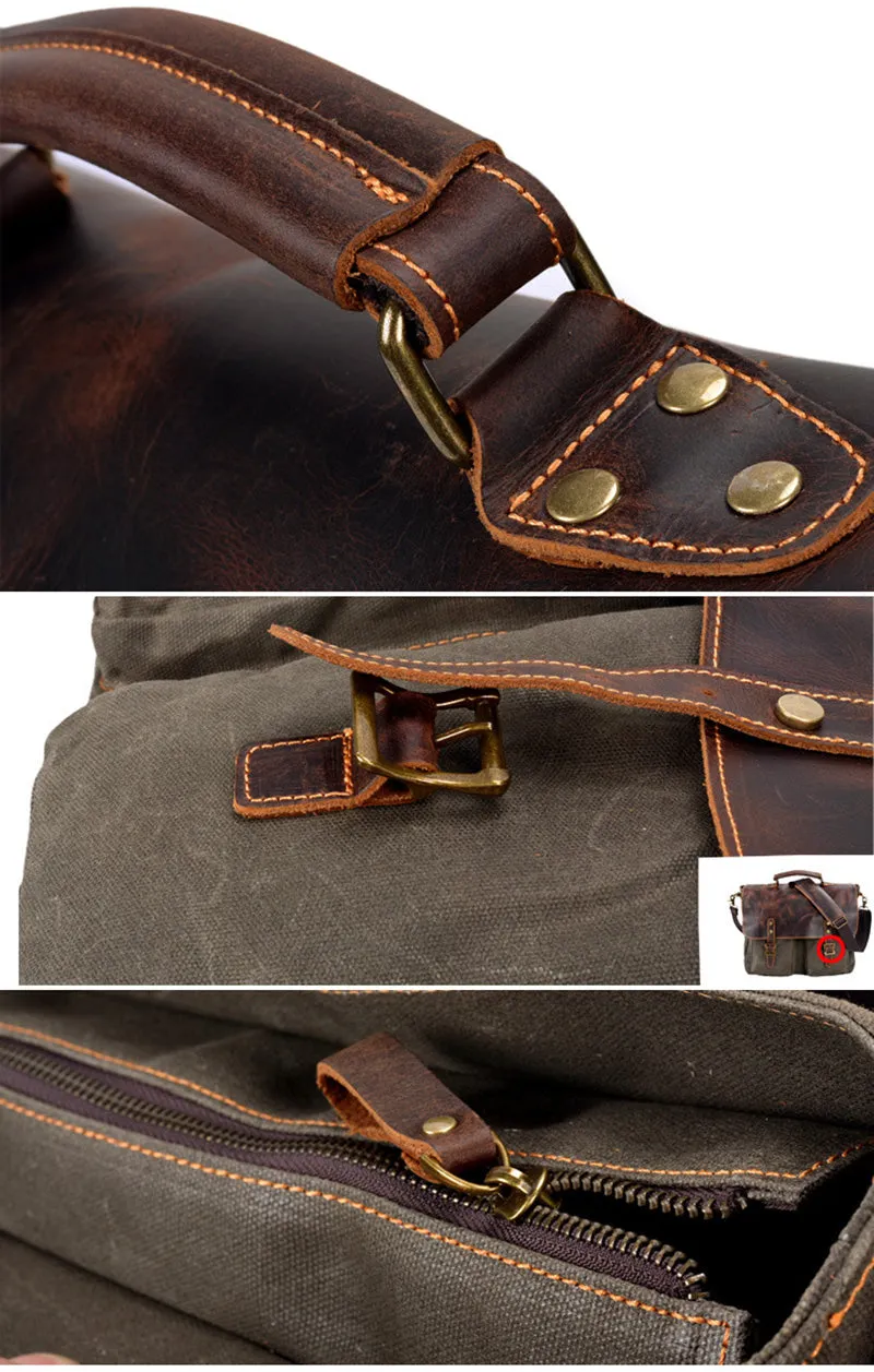 Classic Canvas Messenger Bag Vintage Minimalist Shoulder Bag for All-Purpose Use Unisex Satchel Bag