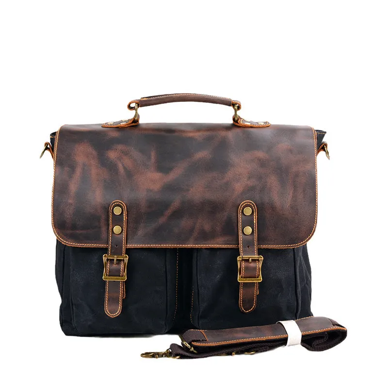 Classic Canvas Messenger Bag Vintage Minimalist Shoulder Bag for All-Purpose Use Unisex Satchel Bag