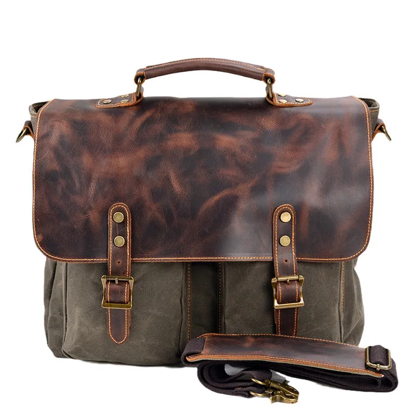 Classic Canvas Messenger Bag Vintage Minimalist Shoulder Bag for All-Purpose Use Unisex Satchel Bag