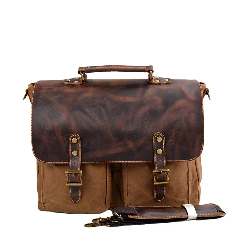 Classic Canvas Messenger Bag Vintage Minimalist Shoulder Bag for All-Purpose Use Unisex Satchel Bag