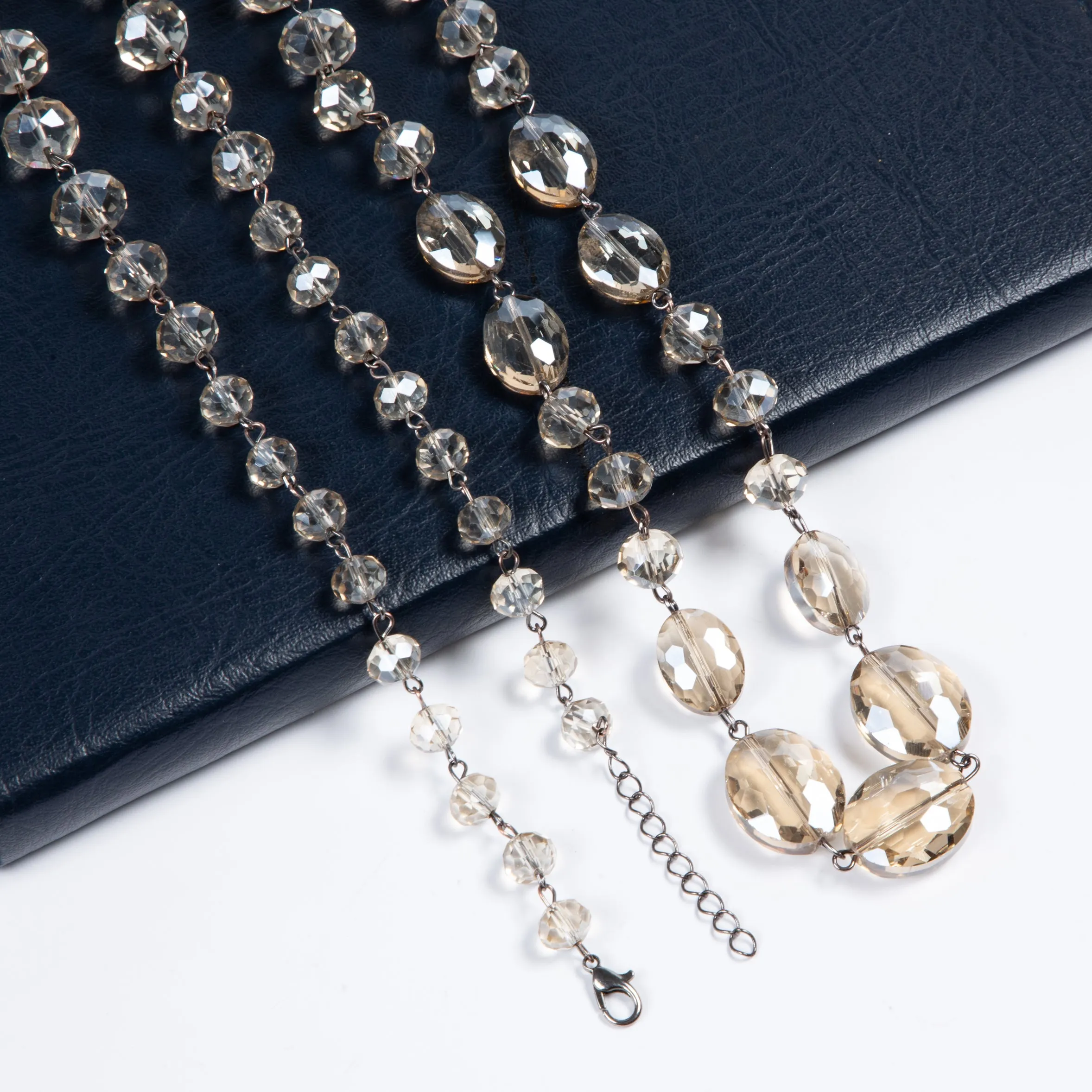 Classic Chandalier Crystal Long Necklaces N1130