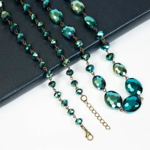 Classic Chandalier Crystal Long Necklaces N1130