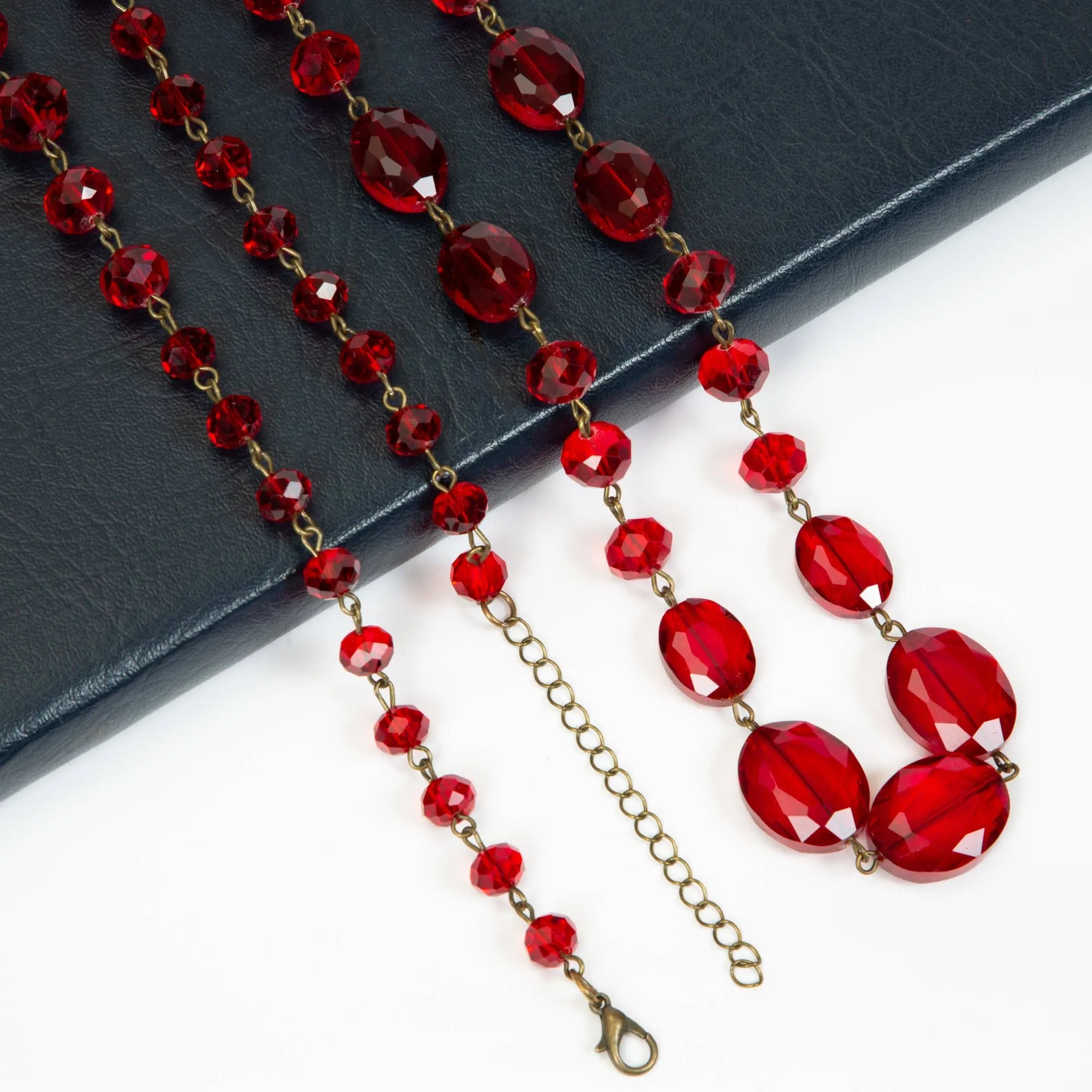 Classic Chandalier Crystal Long Necklaces N1130