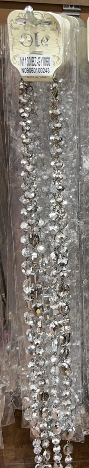 Classic Chandalier Crystal Long Necklaces N1130