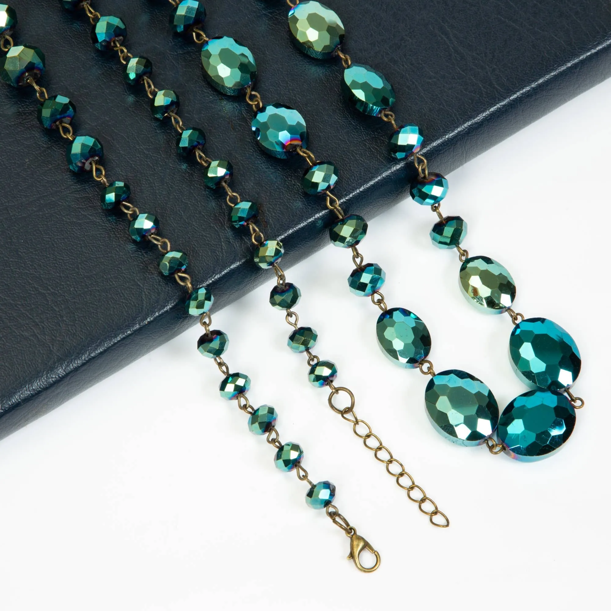 Classic Chandalier Crystal Long Necklaces N1130
