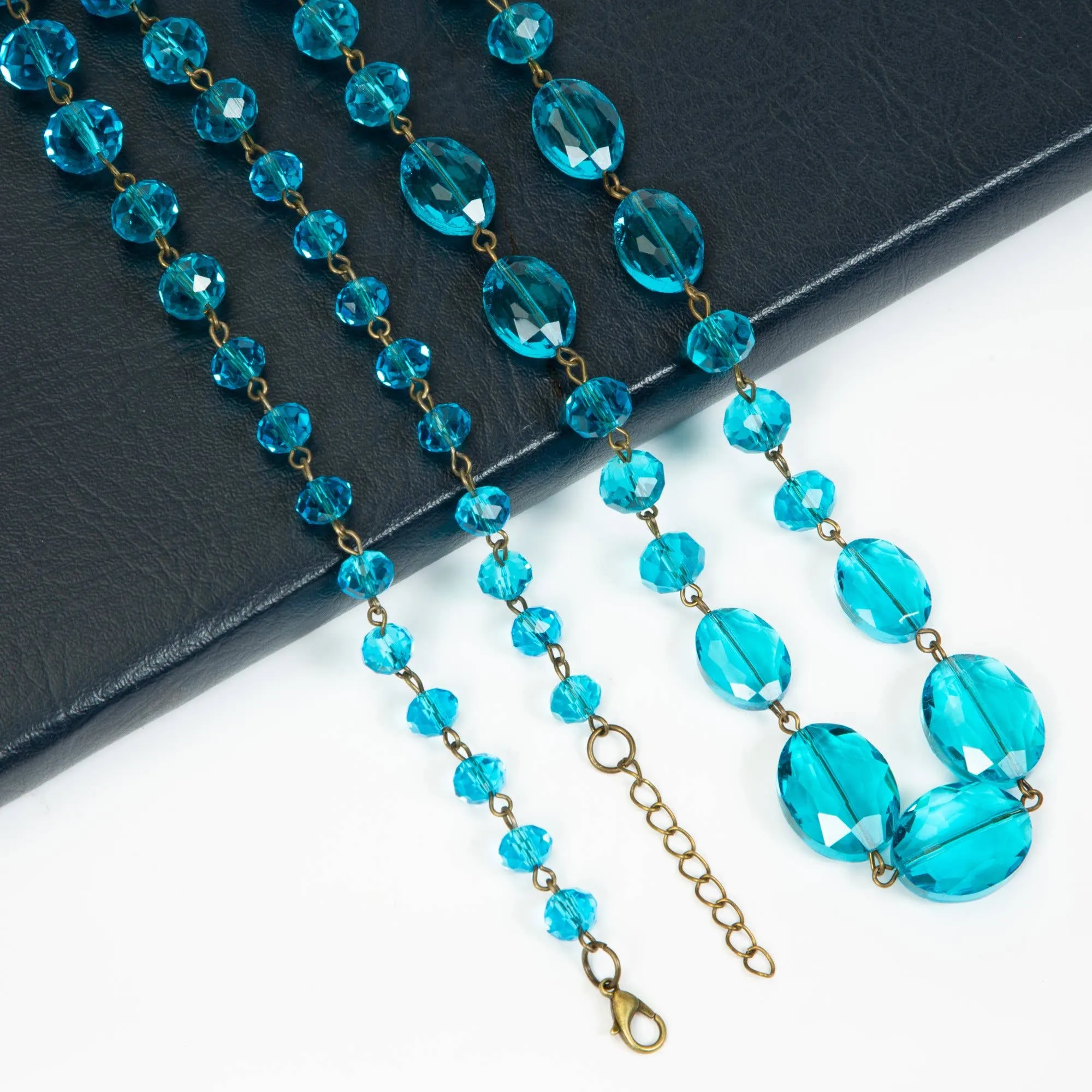 Classic Chandalier Crystal Long Necklaces N1130