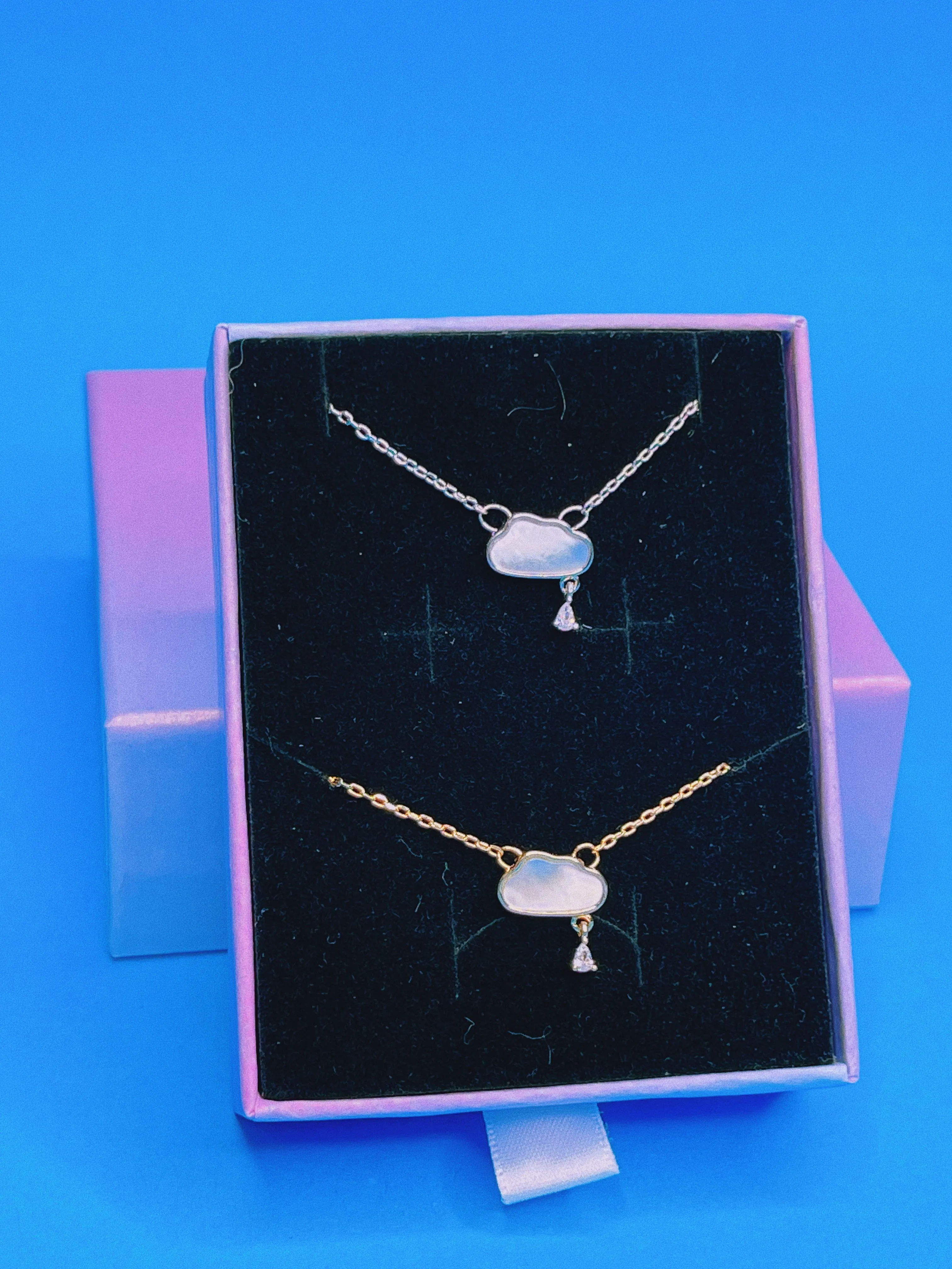 Cloud Crystal Drop Necklace