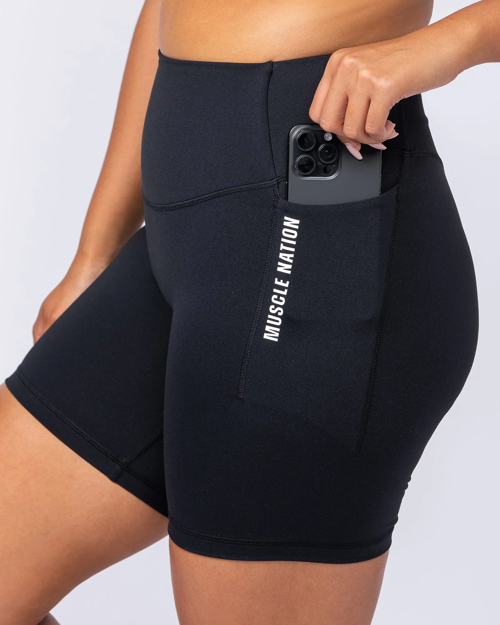 Core Pocket Bike Shorts - Black