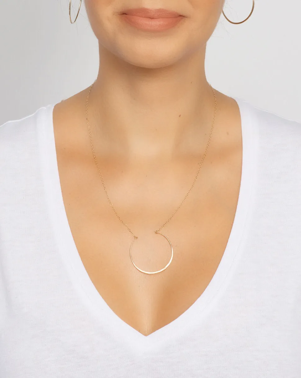 Crescent Necklace, Gold Filled