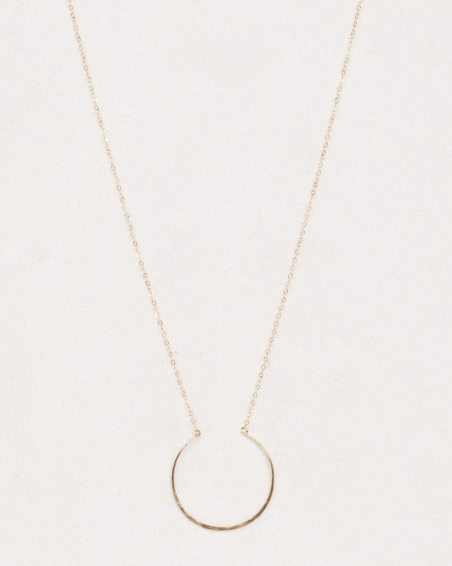 Crescent Necklace, Gold Filled