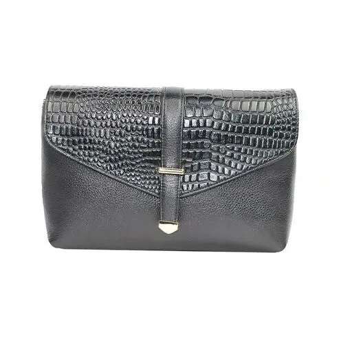 Croc-Texture PU Leather Sling Bag – Chic & Stylish Shoulder Bag (Black)