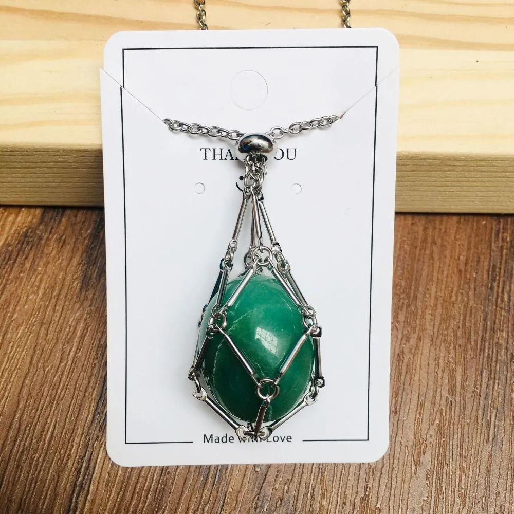 Crystal Holder Cage Necklace (Stones NOT Included)