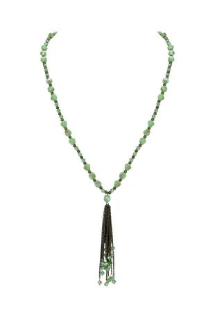 Crystal Long Tassel Necklaces N2248
