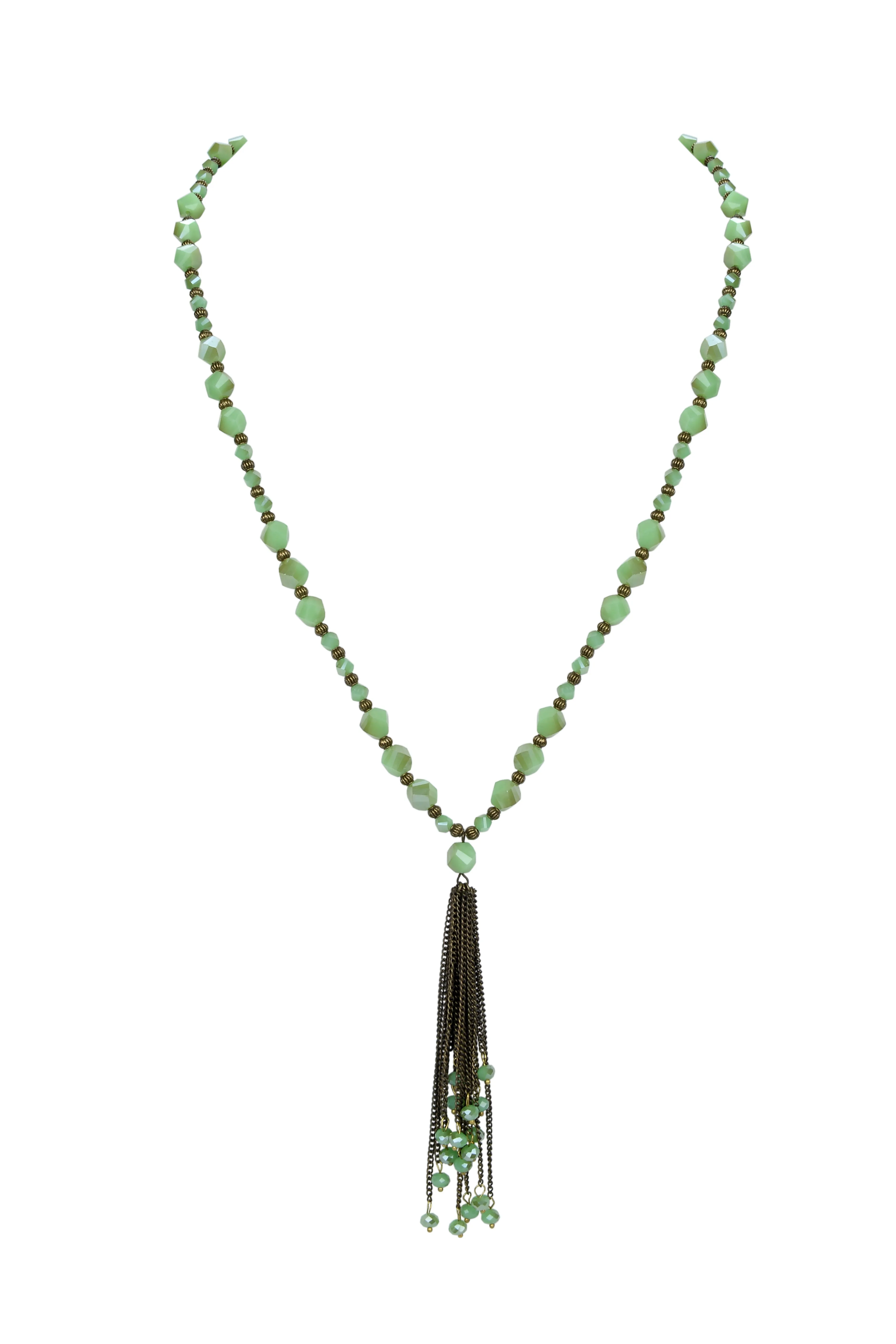 Crystal Long Tassel Necklaces N2248