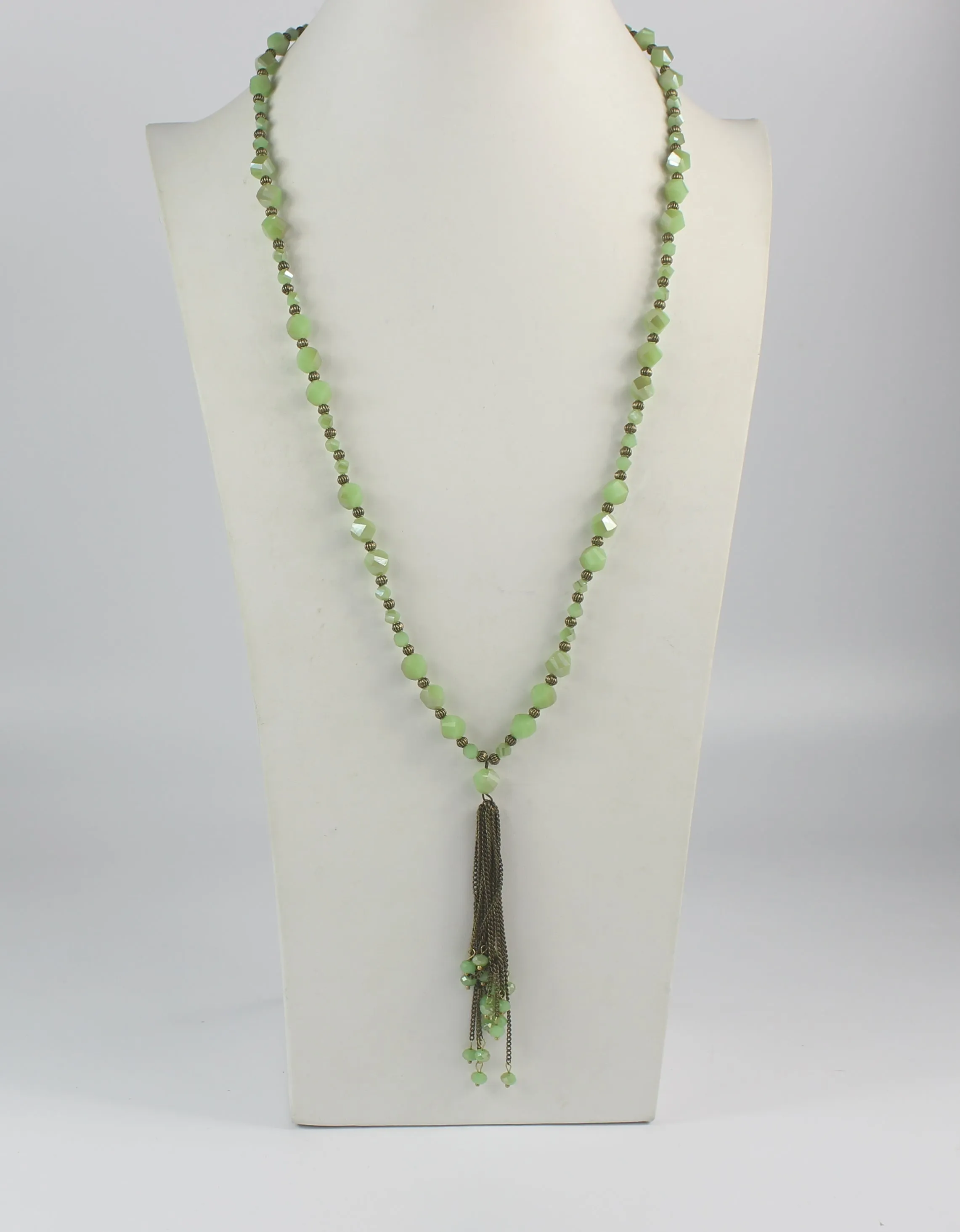 Crystal Long Tassel Necklaces N2248