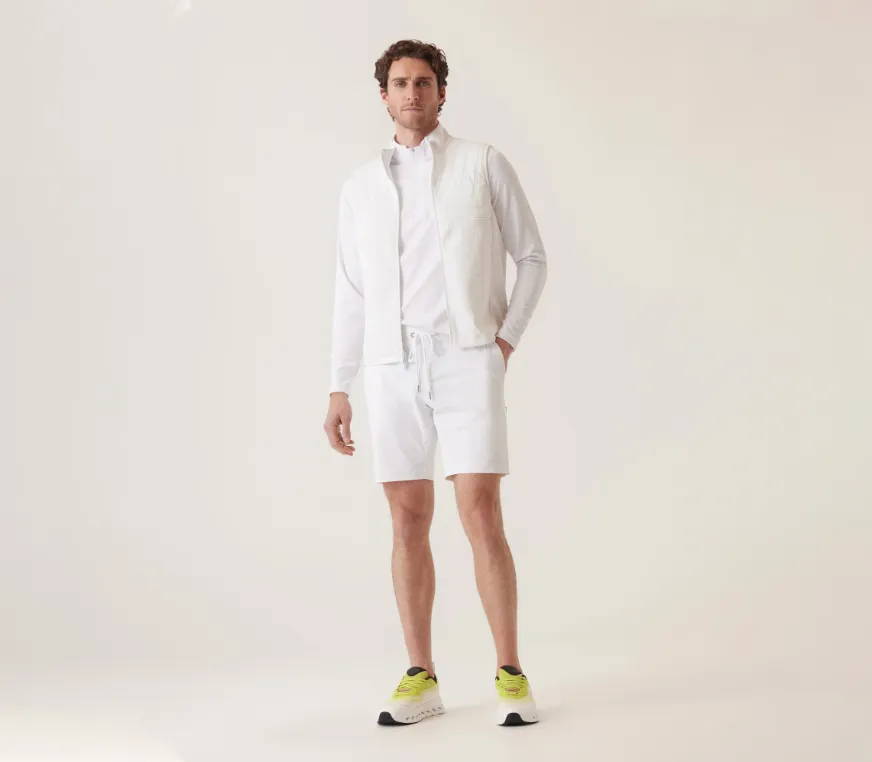 Deke Solarx Cargo Bermuda Shorts In Nano Nylon Warp Knit - White