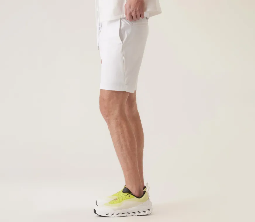Deke Solarx Cargo Bermuda Shorts In Nano Nylon Warp Knit - White