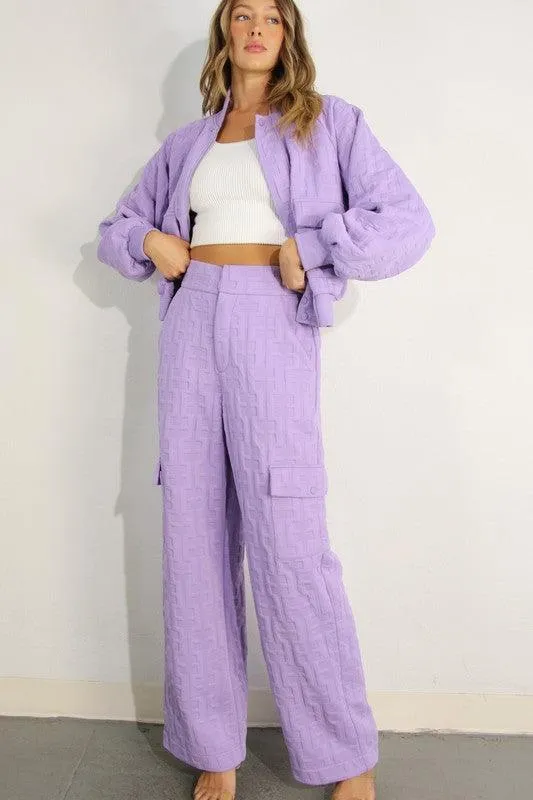 DESIGNER INSPIRED  TWO PIECE CARGO PANT SET