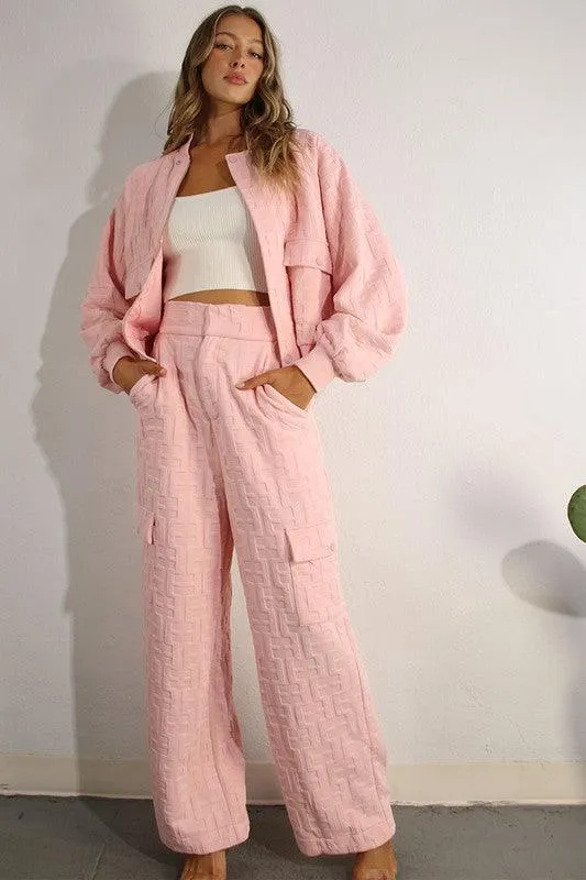DESIGNER INSPIRED  TWO PIECE CARGO PANT SET
