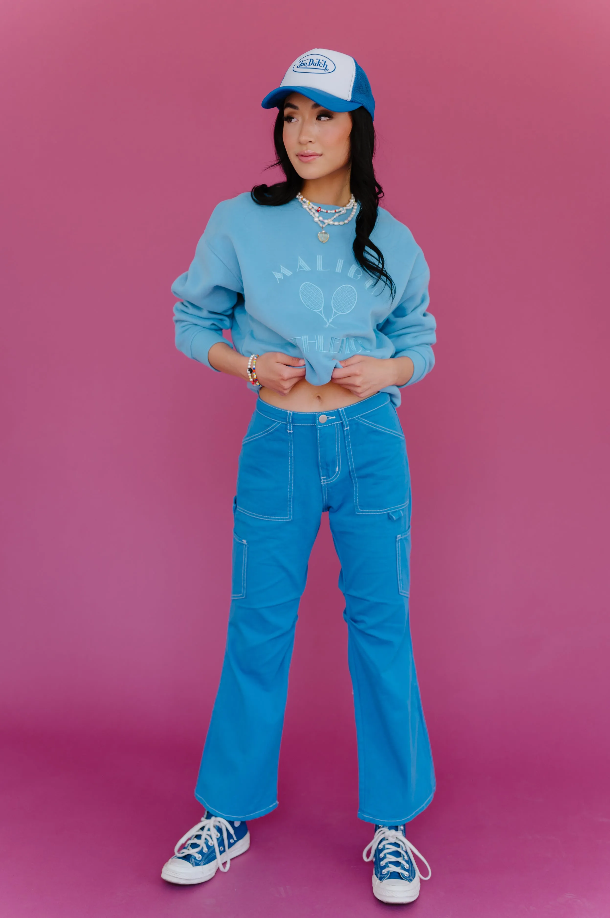 Don't Blame Me Cargo Pants// Cobalt