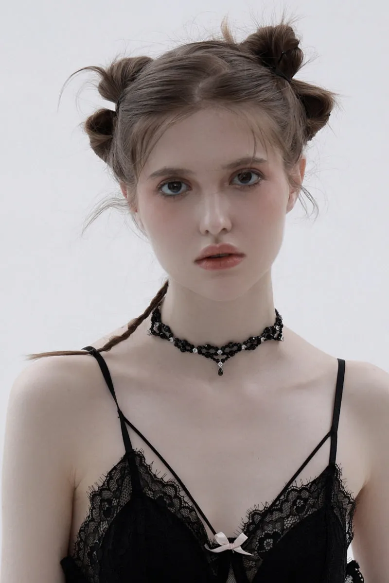 Double Beaded Choker Necklace