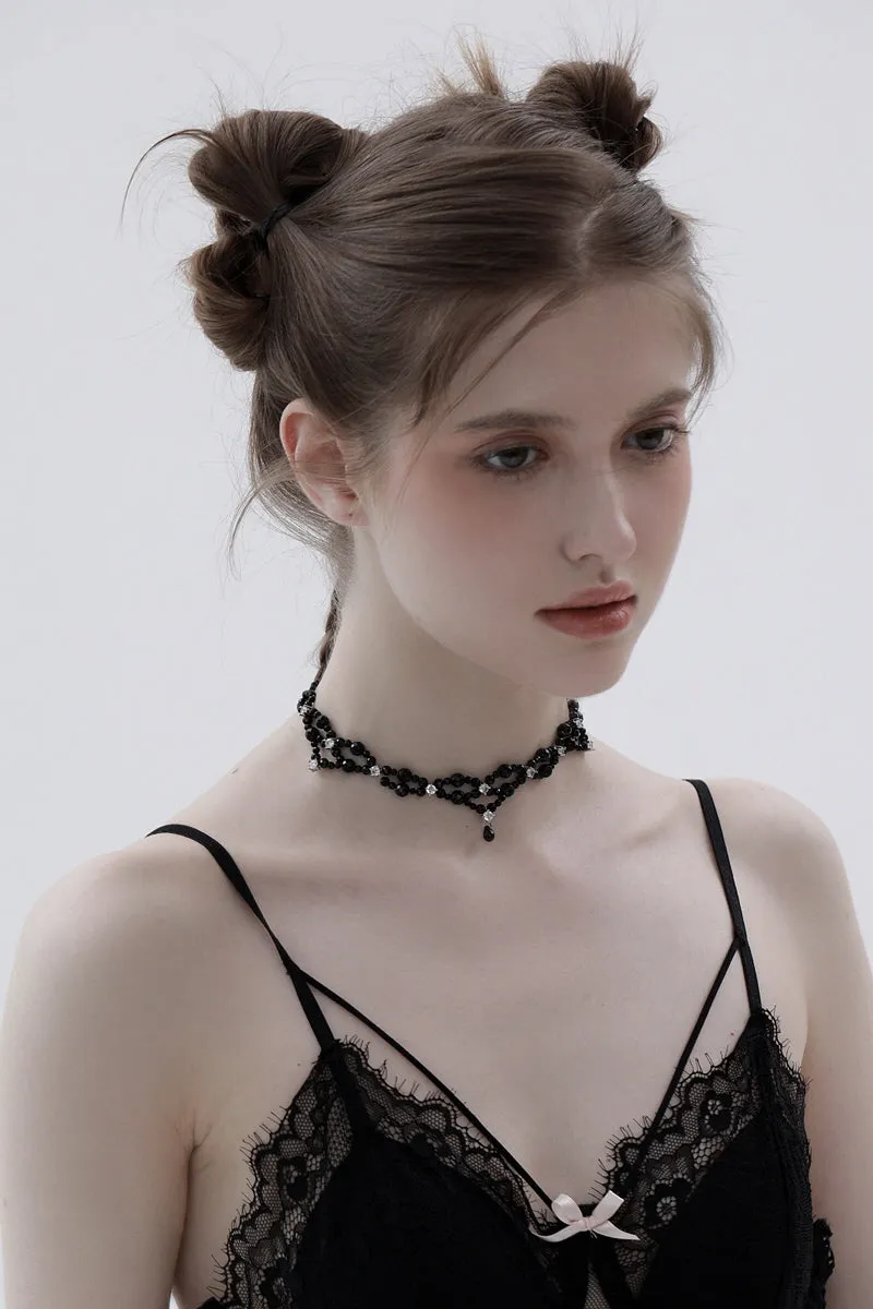 Double Beaded Choker Necklace
