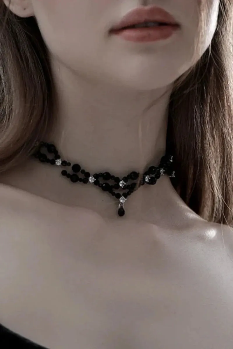 Double Beaded Choker Necklace