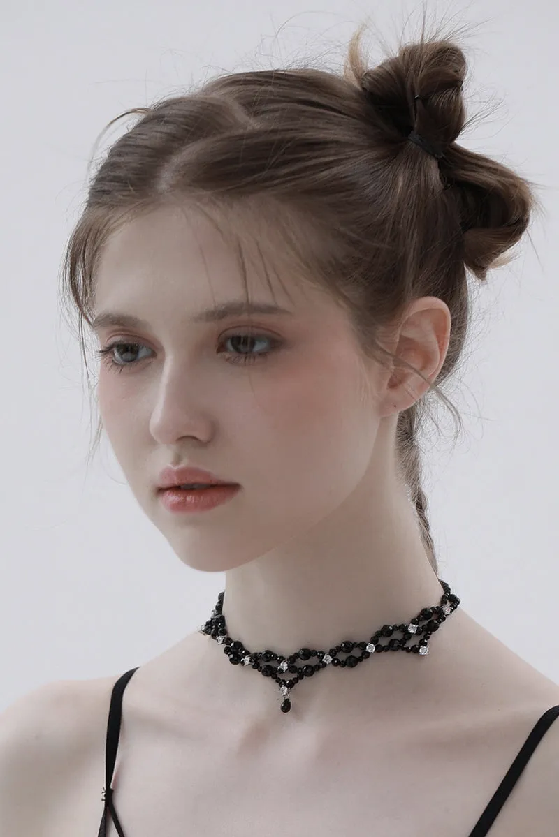 Double Beaded Choker Necklace