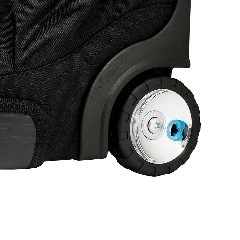 Duo Rolling Backpack With Detachable Lunch Box Set (18 Inch) in Black