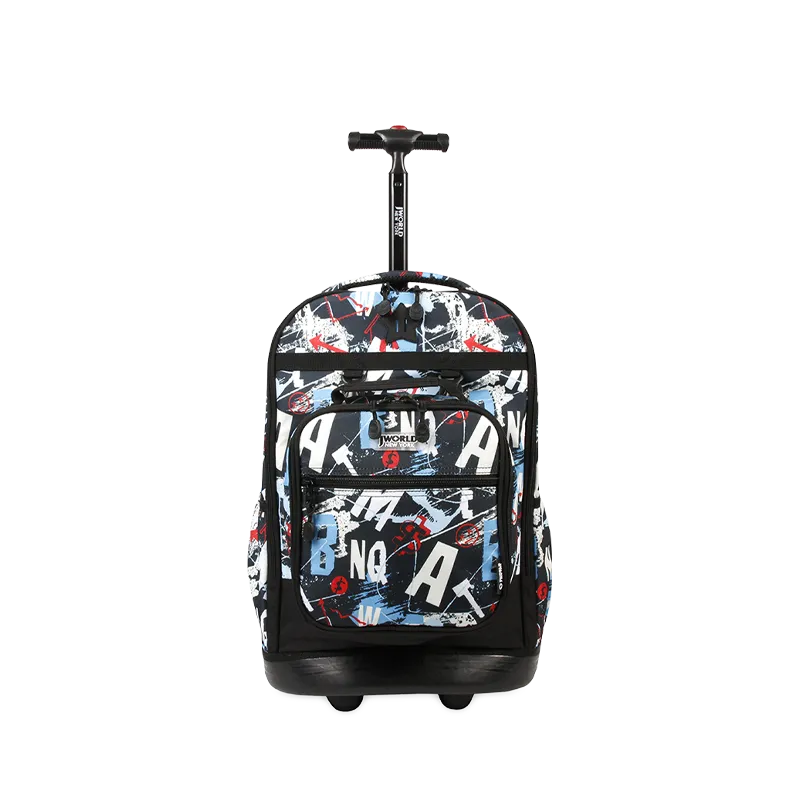 Duo Rolling Backpack With Detachable Lunch Box Set (18 Inch) in Graffiti