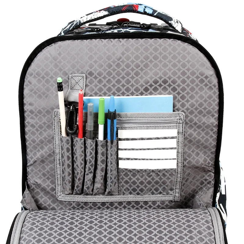 Duo Rolling Backpack With Detachable Lunch Box Set (18 Inch) in Graffiti