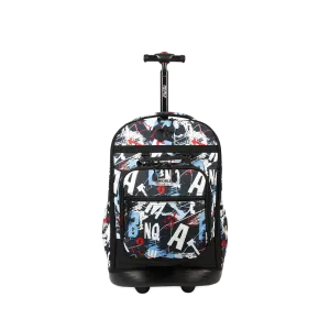 Duo Rolling Backpack With Detachable Lunch Box Set (18 Inch) in Graffiti