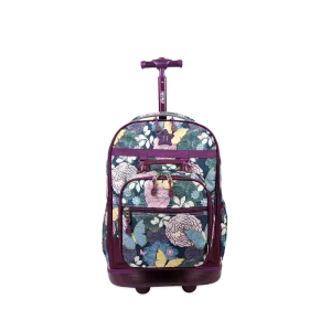 Duo Rolling Backpack With Detachable Lunch Box Set (18 Inch) in Secret Garden