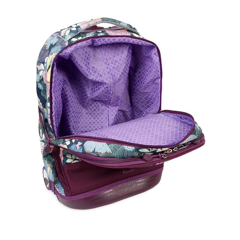 Duo Rolling Backpack With Detachable Lunch Box Set (18 Inch) in Secret Garden