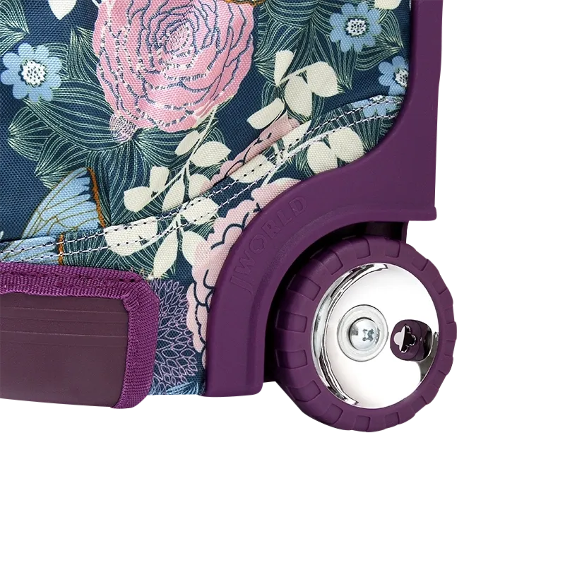 Duo Rolling Backpack With Detachable Lunch Box Set (18 Inch) in Secret Garden