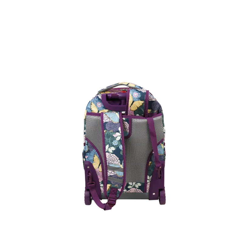 Duo Rolling Backpack With Detachable Lunch Box Set (18 Inch) in Secret Garden