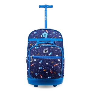 Duo Rolling Backpack With Detachable Lunch Box Set (18 Inch) in Spaceship