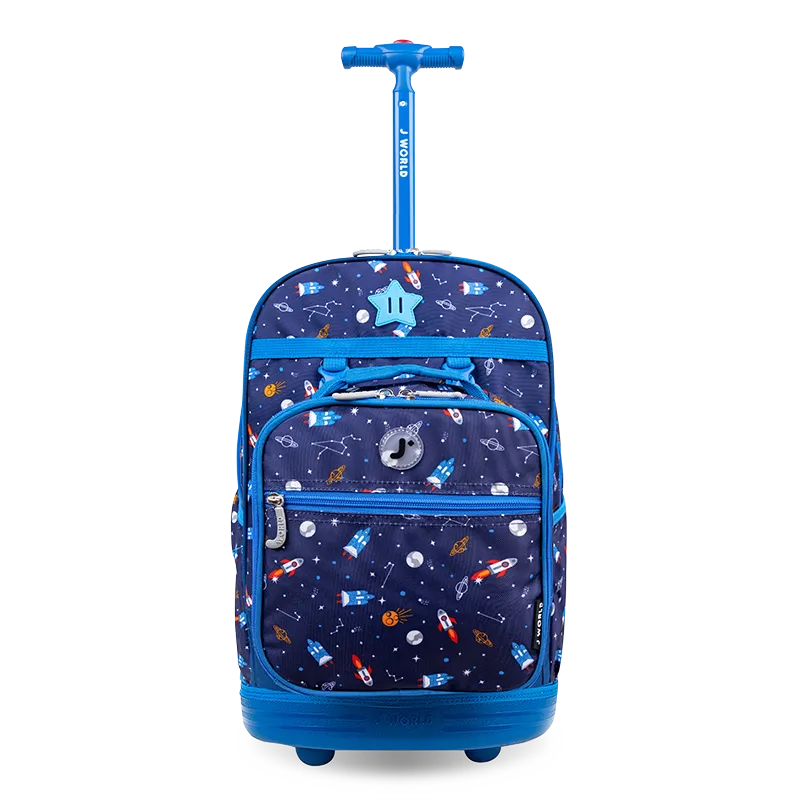 Duo Rolling Backpack With Detachable Lunch Box Set (18 Inch) in Spaceship