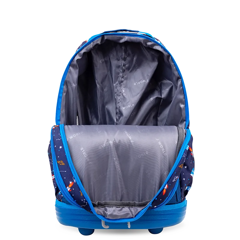 Duo Rolling Backpack With Detachable Lunch Box Set (18 Inch) in Spaceship