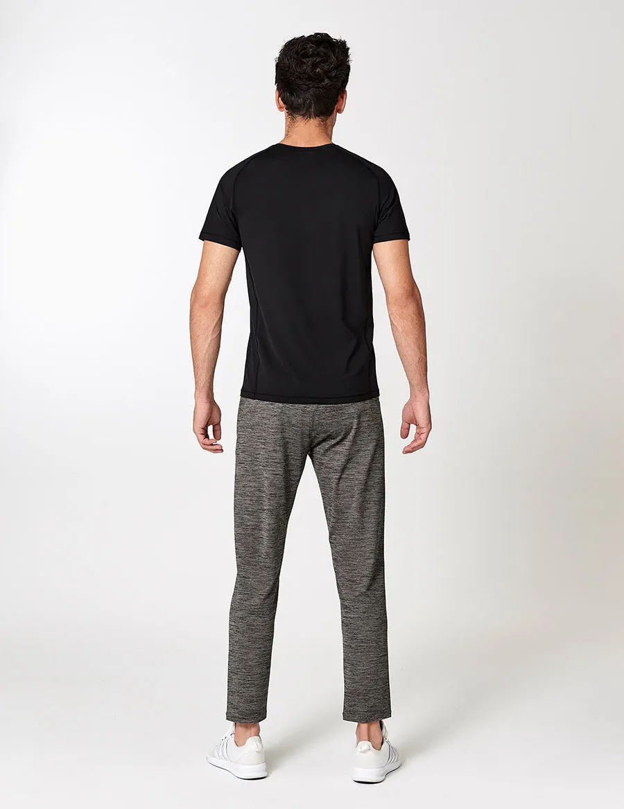 easyoga LA-VEDA Men's Henley Tee - L1 Black