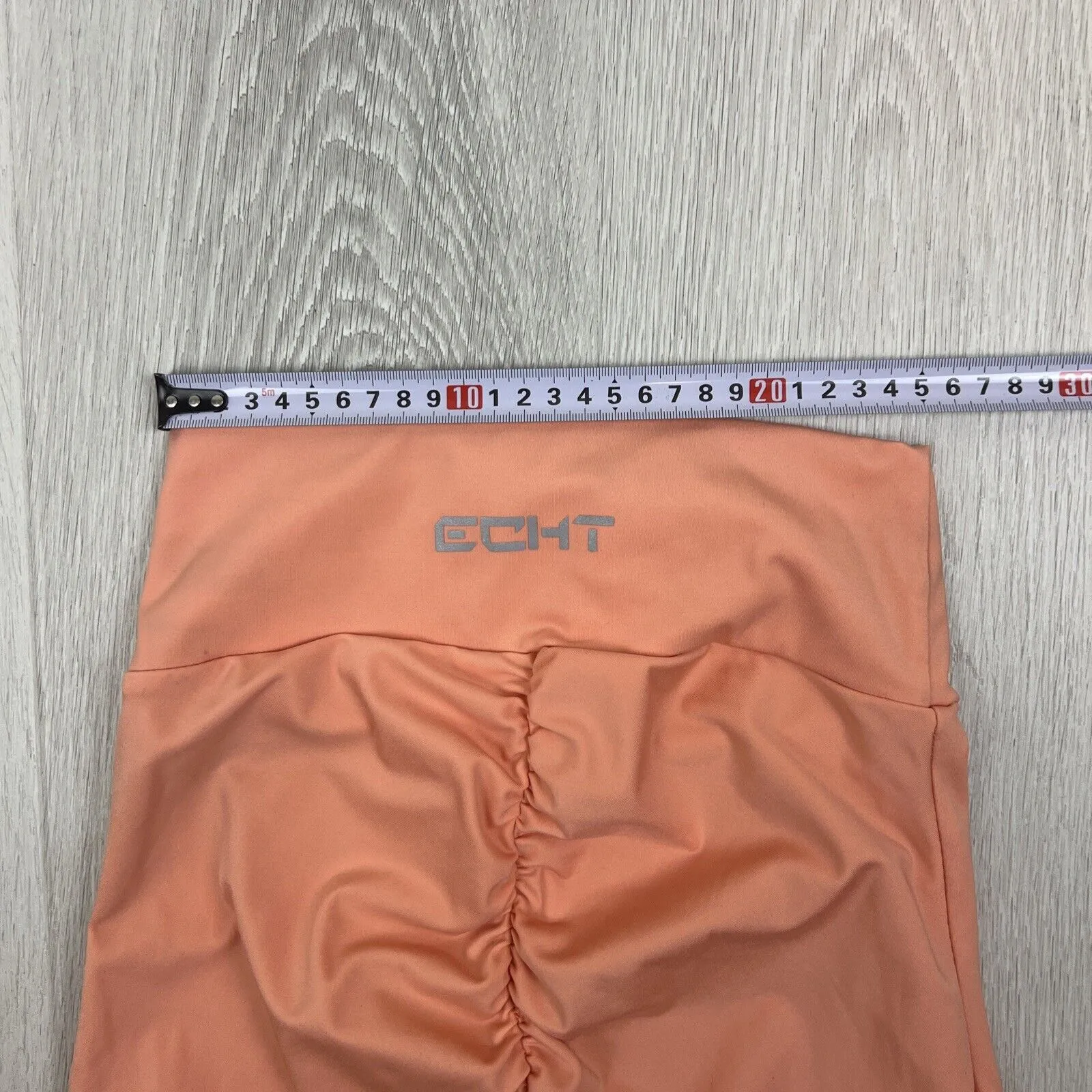 ECHT Womens Orange Scrunch Bum Workout Bike Shorts Size XS