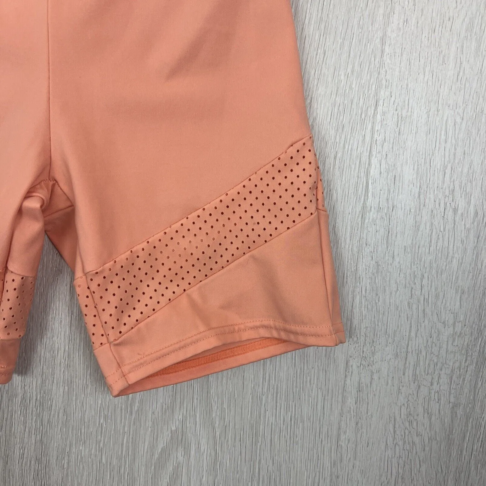 ECHT Womens Orange Scrunch Bum Workout Bike Shorts Size XS